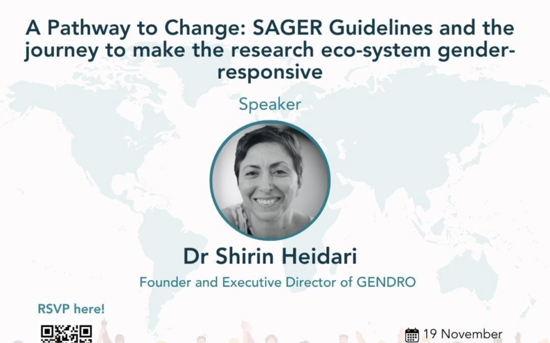 A Pathway to Change: SAGER Guidelines & the journey to make the research eco-system gender-responsive